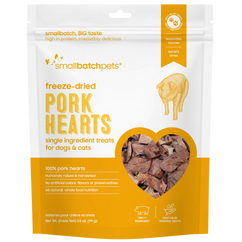 Freeze-Dried Pork Heart Treats - 3.5 oz - Treats