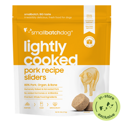 Light Cooked Pork Sliders for Dogs - 2 lb - Dog Food