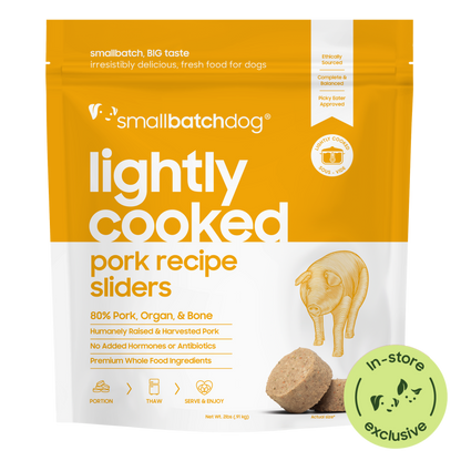 Light Cooked Pork Sliders for Dogs - 2 lb - Dog Food