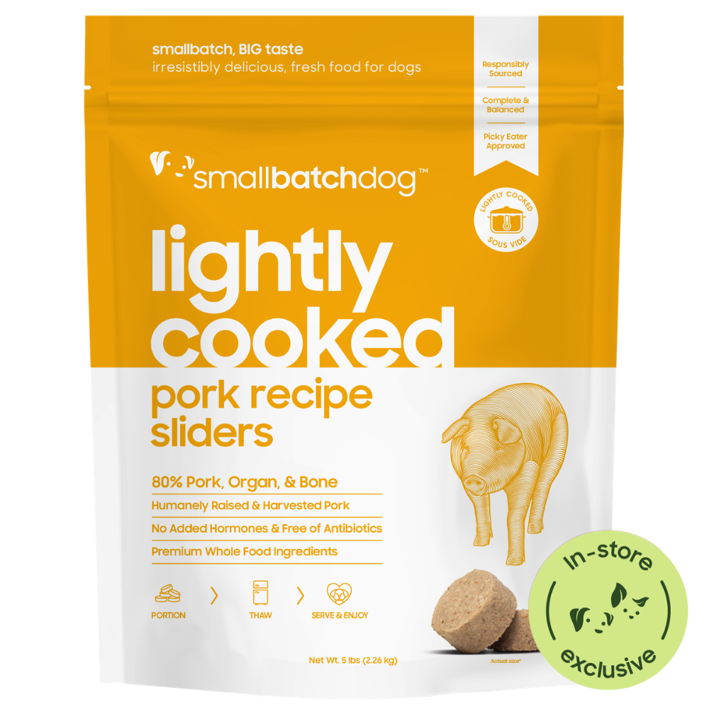 Lightly Cooked Pork Sliders for Dogs