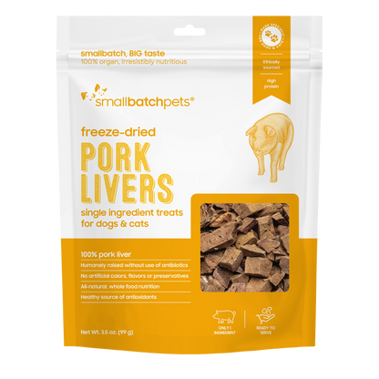 Freeze-Dried Pork Liver Treats - 3.5 oz - Treats