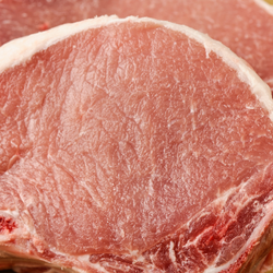 Close up view of raw pork.