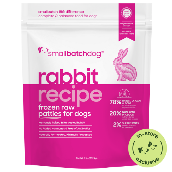 Frozen Raw Rabbit Patties for Dogs – Smallbatch Pets