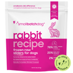 Frozen Raw Rabbit Sliders for Dogs