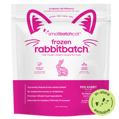 Frozen Raw Rabbit Sliders for Cats - Cat Food