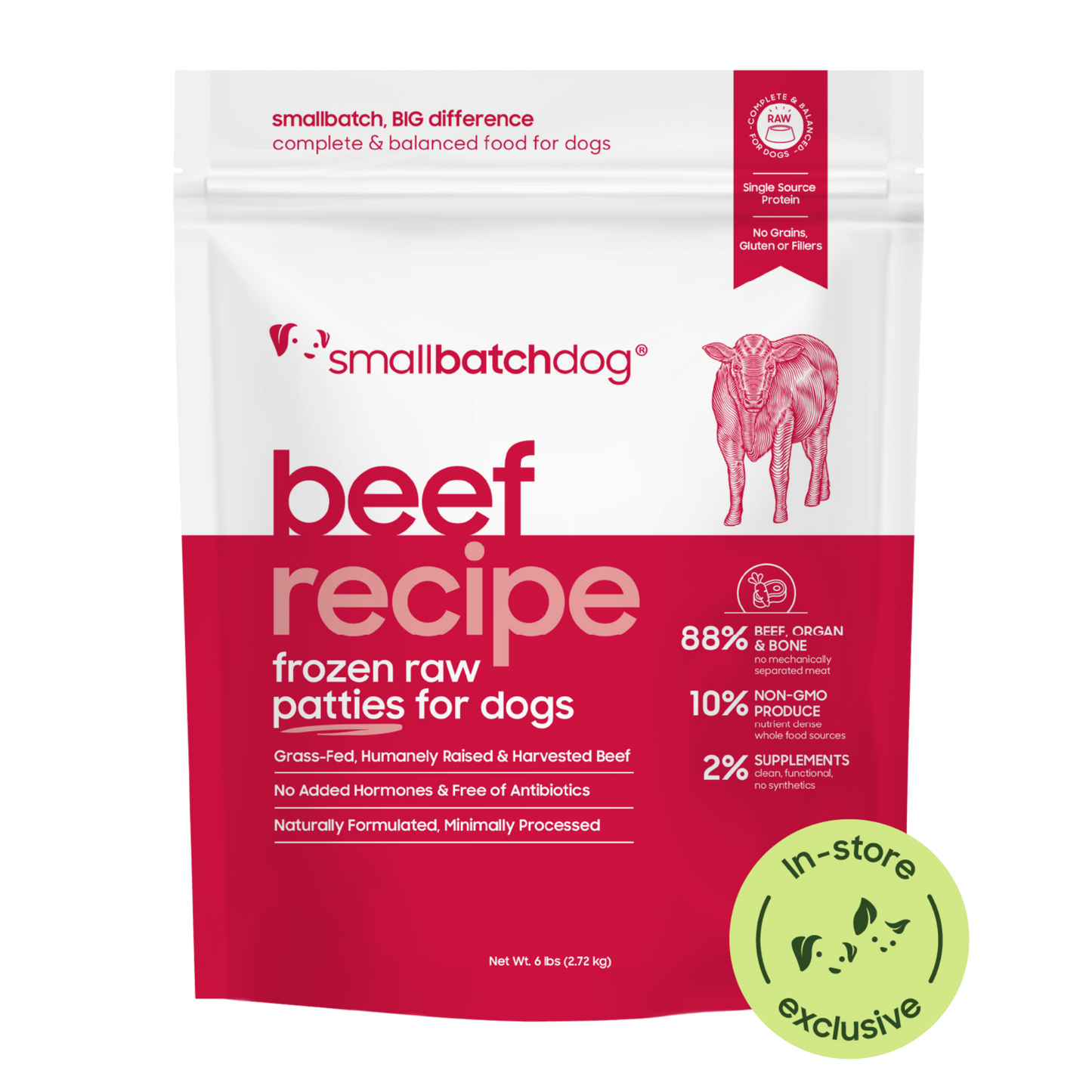 Frozen Raw Beef Patties for Dogs - Dog Food