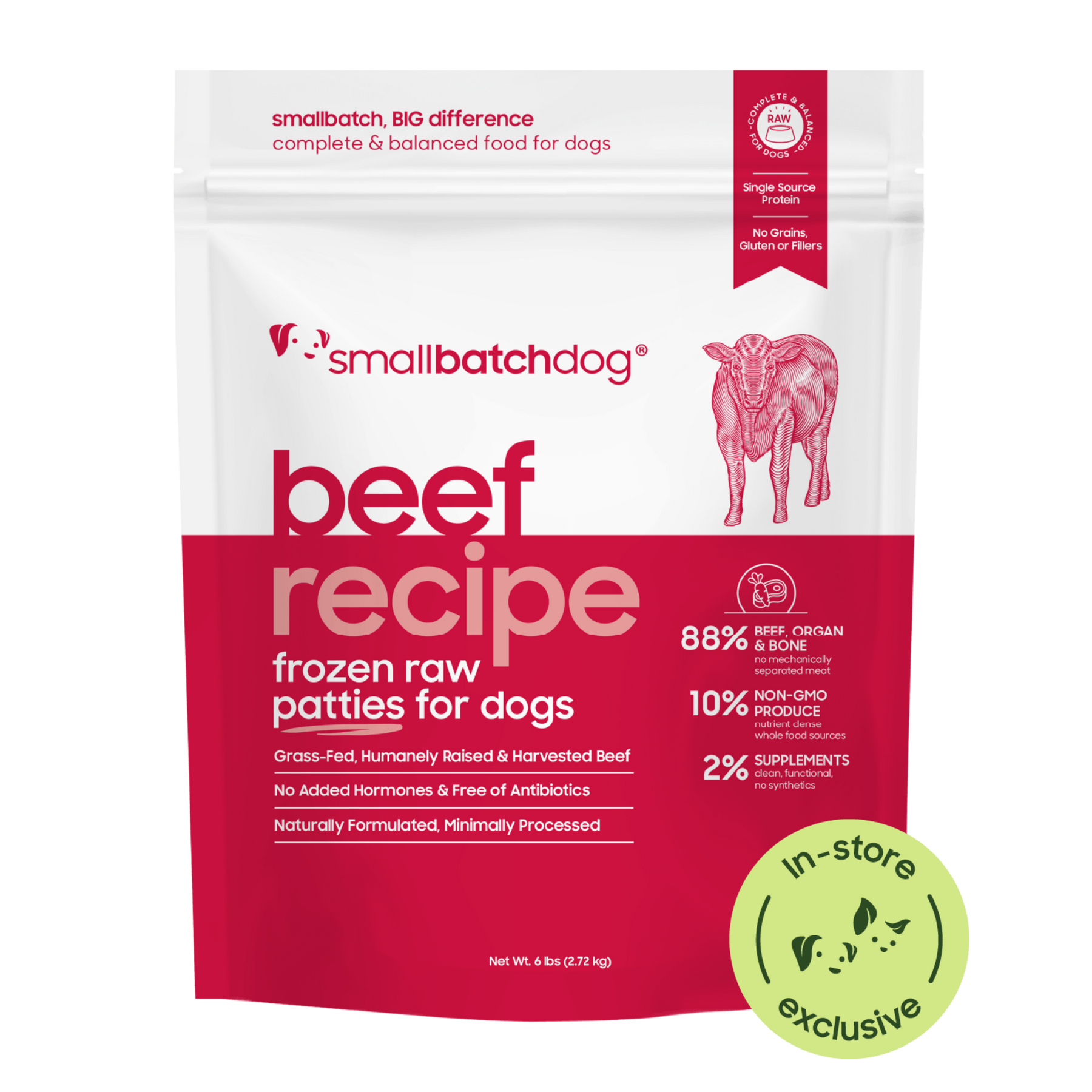 Frozen Raw Beef Patties for Dogs - Dog Food