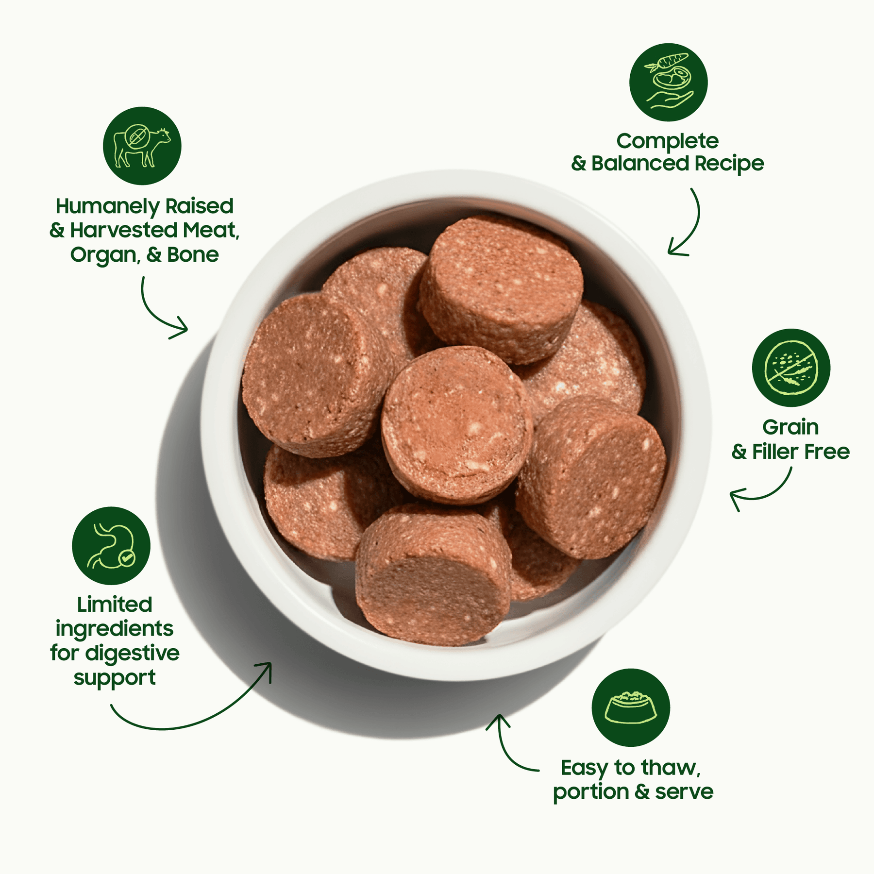 Frozen Raw Beef Sliders for Cats - Cat Food