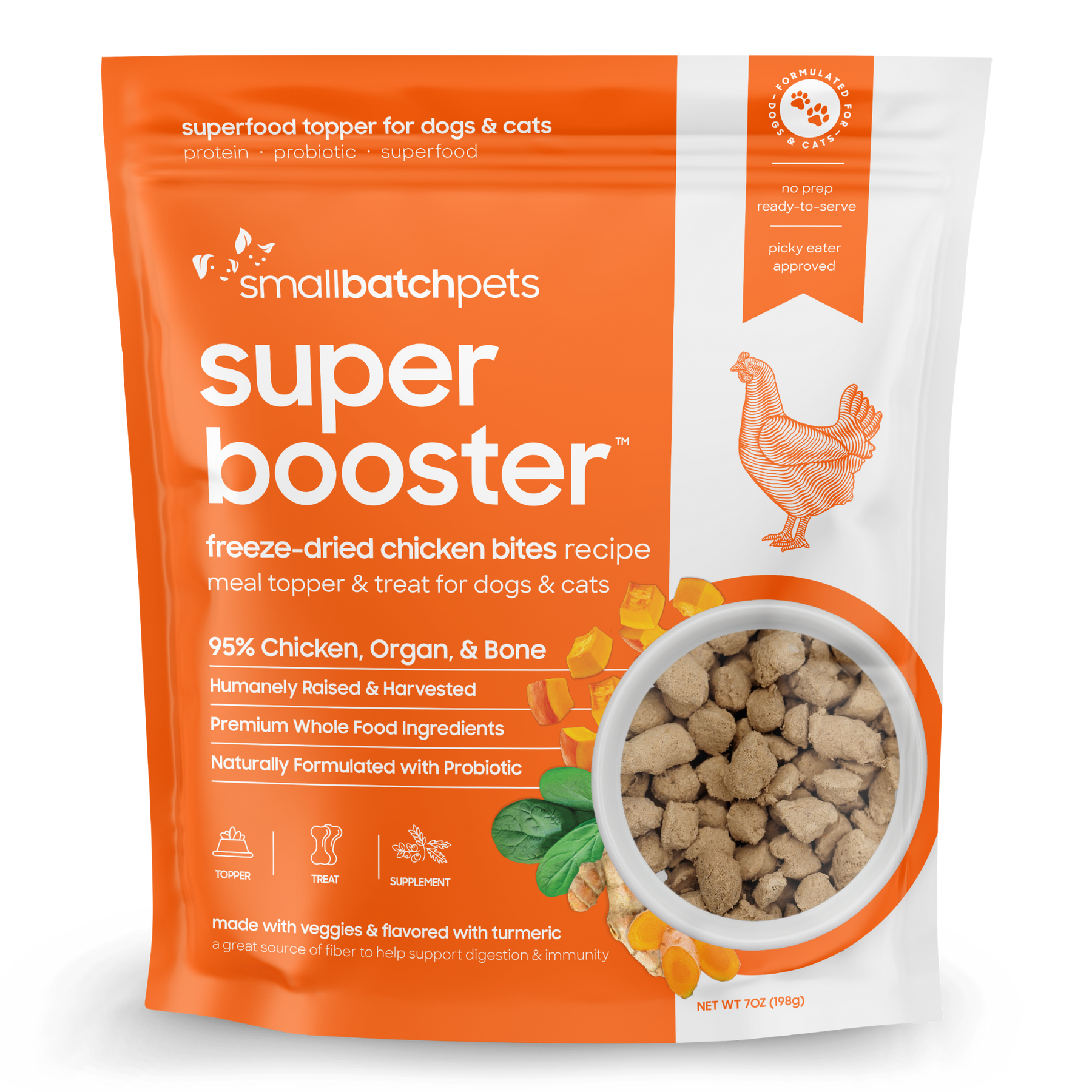 Freeze-Dried Chicken Super Boosters - 7 oz - Meal Topper & Treat