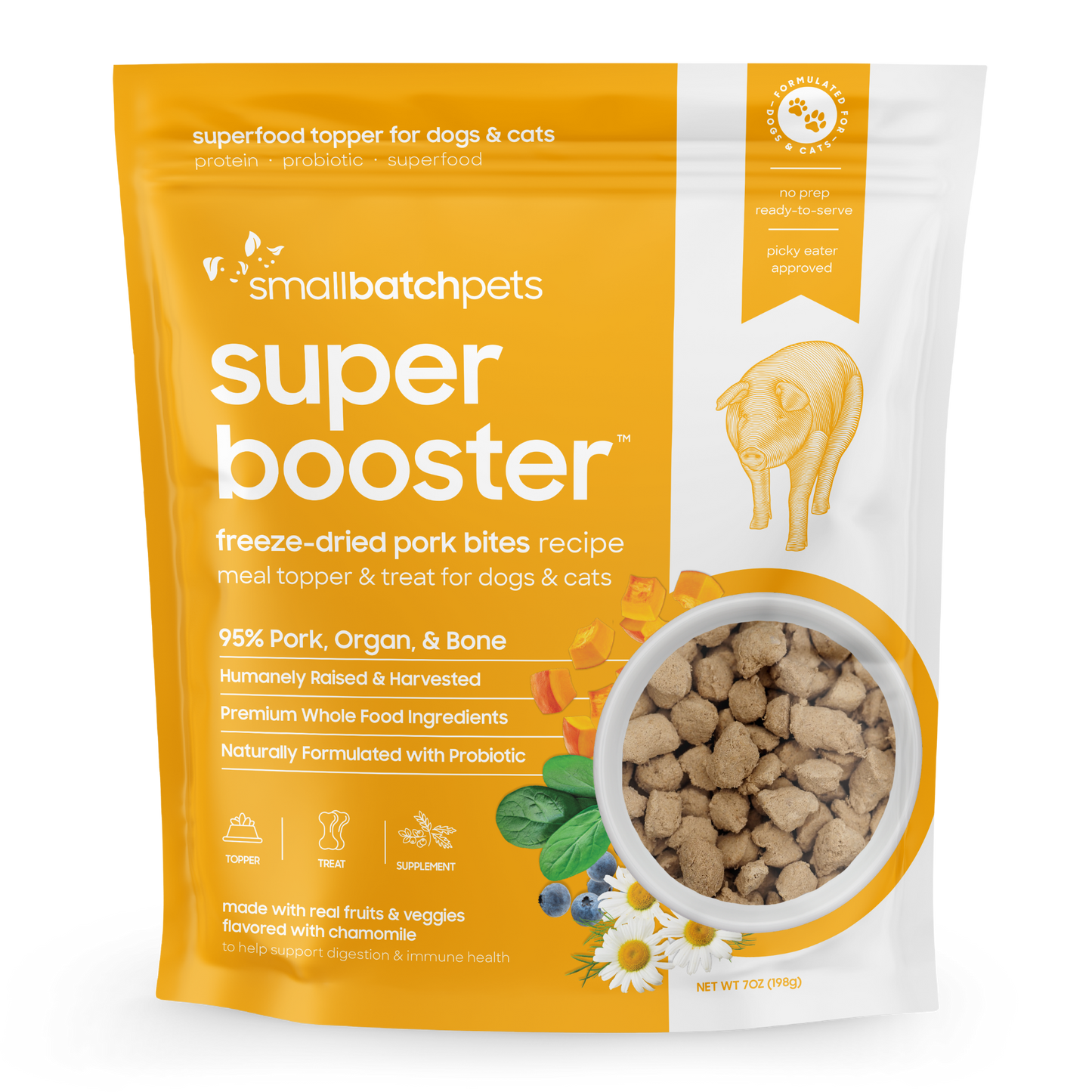 Freeze-Dried Pork Super Boosters - 7 oz - Meal Topper & Treat