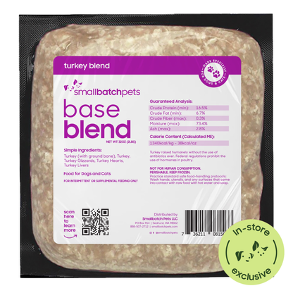 Frozen Raw Turkey Base Blend - Dog Food
