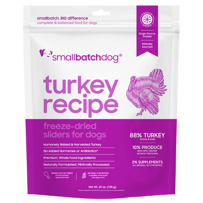 Freeze-Dried Raw Turkey Sliders - Dog Food