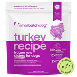 Frozen Raw Turkey Sliders for Dogs
