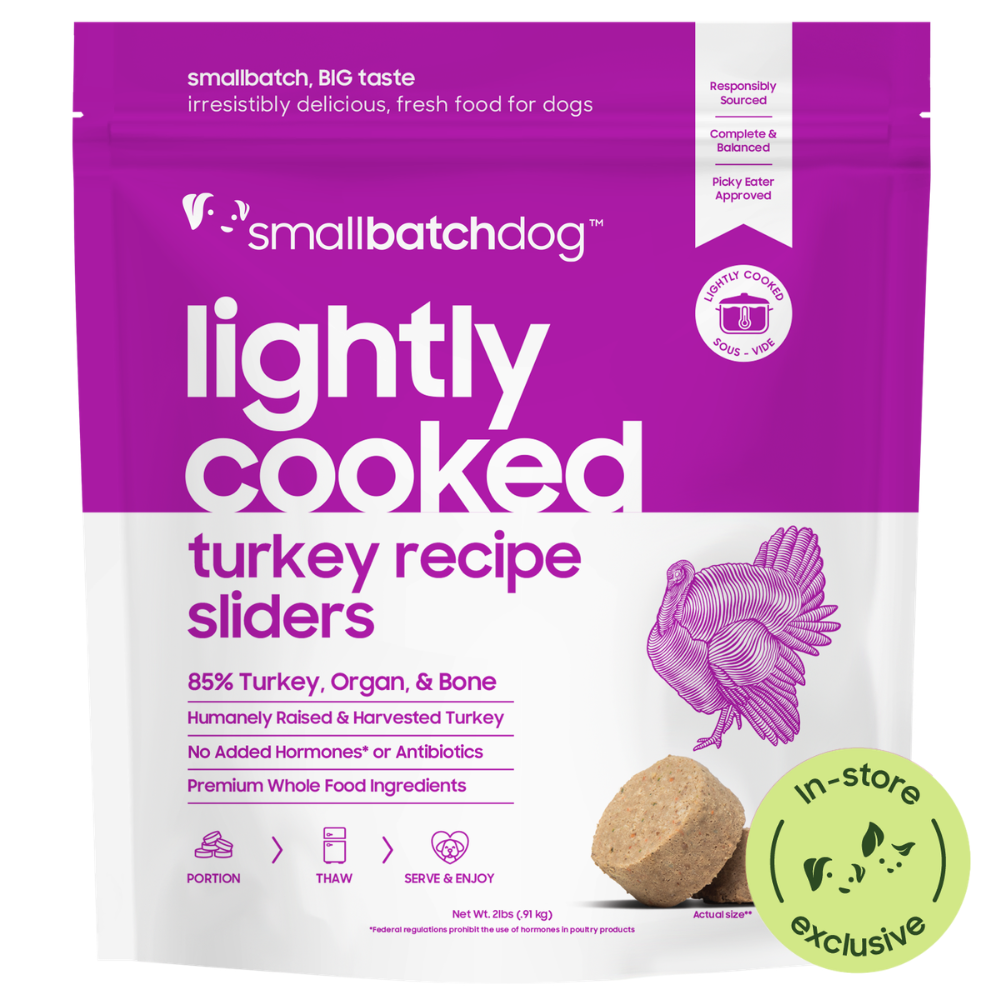 Lightly Cooked Turkey Sliders for Dogs