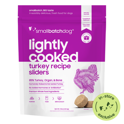Lightly Cooked Turkey Sliders for Dogs - 2lb - Dog Food