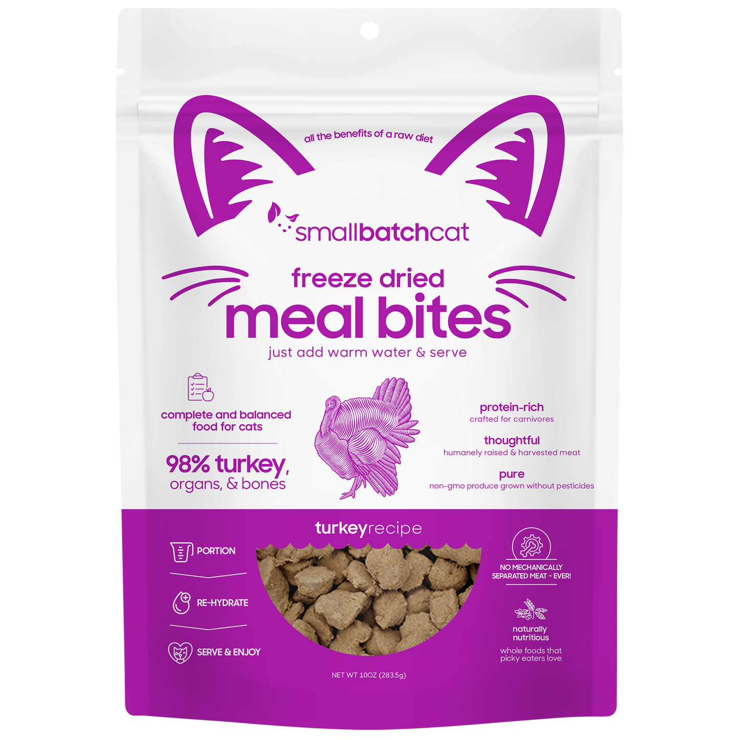 Freeze-Dried Turkey Meal Bites - Cat Food