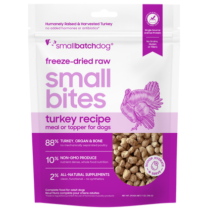 Freeze-Dried Raw Turkey Small Bites - Dog Food