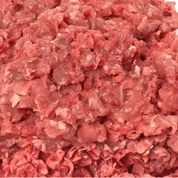 Close up view of raw ground turkey.
