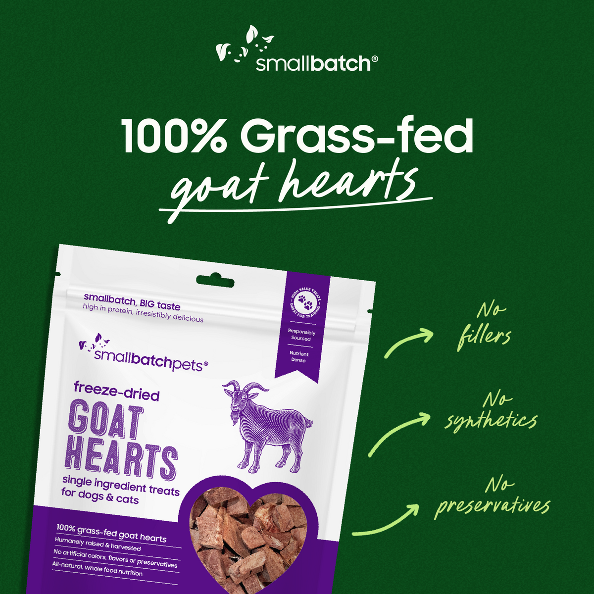 Freeze-Dried Goat Heart Treats