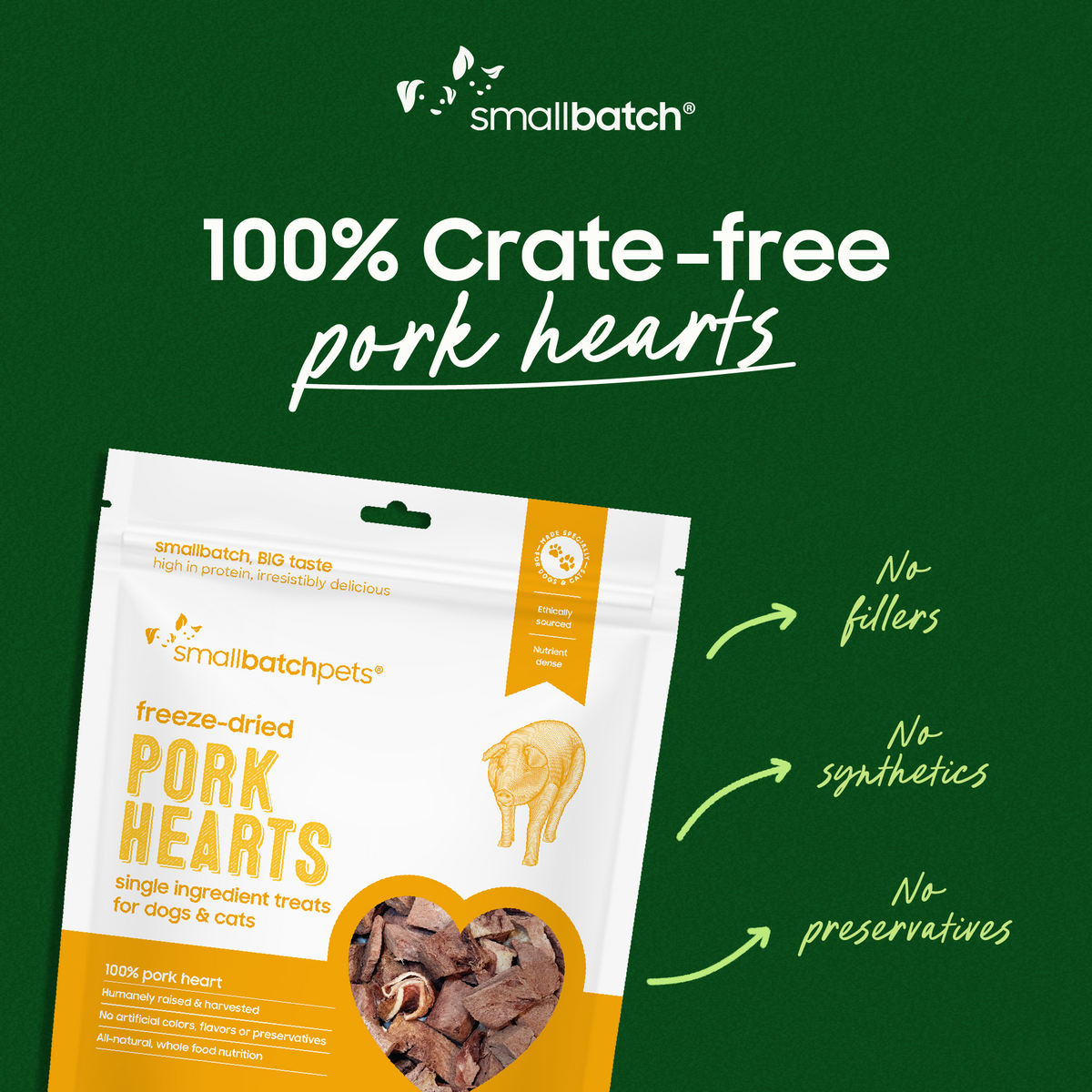 Freeze-Dried Pork Heart Treats